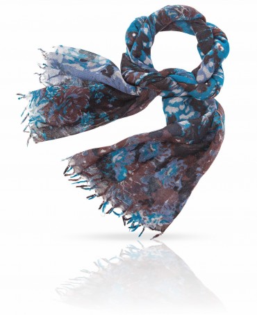 Палантин Женский ZW-DENSE.FLORAL/BLACK